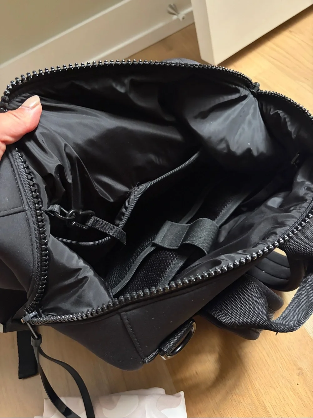 Dagne Dover Black Neoprene Backpack - Sleek Everyday diaper Bag